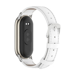 Mijobs Genuine Leather Watch Band, For Xiaomi Mi Band 8 / 9 / 9 NFC