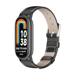 Mijobs Genuine Leather Watch Band, For Xiaomi Mi Band 8 / 9 / 9 NFC