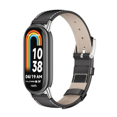Mijobs Genuine Leather Watch Band, For Xiaomi Mi Band 8 / 9 / 9 NFC