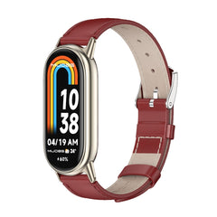 Mijobs Genuine Leather Watch Band, For Xiaomi Mi Band 8 / 9 / 9 NFC