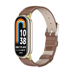 Mijobs Genuine Leather Watch Band, For Xiaomi Mi Band 8 / 9 / 9 NFC