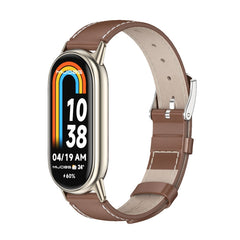 Mijobs Genuine Leather Watch Band, For Xiaomi Mi Band 8 / 9 / 9 NFC