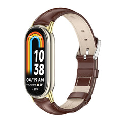 Mijobs Genuine Leather Watch Band, For Xiaomi Mi Band 8 / 9 / 9 NFC