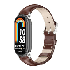 Mijobs Genuine Leather Watch Band, For Xiaomi Mi Band 8 / 9 / 9 NFC