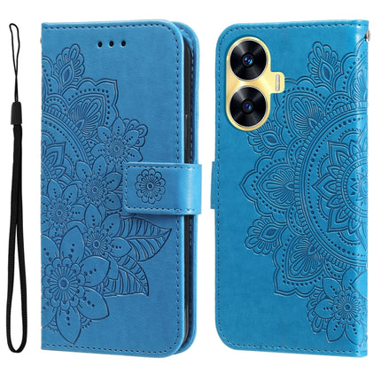 Seven-petal Flowers Embossing Leather Phone Case, For Realme 11 Pro / 11 Pro+, For Realme C65 4G, For Realme GT Neo 5 5G / GT3, For Realme C55
