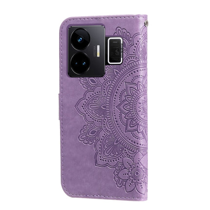 Seven-petal Flowers Embossing Leather Phone Case, For Realme GT Neo 5 5G / GT3, For Realme C55