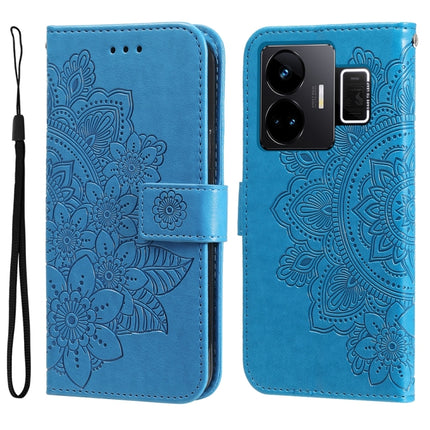 Seven-petal Flowers Embossing Leather Phone Case, For Realme 11 Pro / 11 Pro+, For Realme C65 4G, For Realme GT Neo 5 5G / GT3, For Realme C55