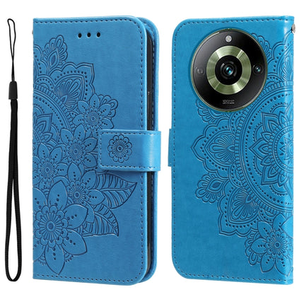 Seven-petal Flowers Embossing Leather Phone Case, For Realme 11 Pro / 11 Pro+, For Realme C65 4G, For Realme GT Neo 5 5G / GT3, For Realme C55