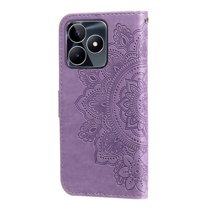 Seven-petal Flowers Embossing Leather Phone Case, For Realme 11 Pro / 11 Pro+, For Realme C65 4G, For Realme GT Neo 5 5G / GT3, For Realme C55