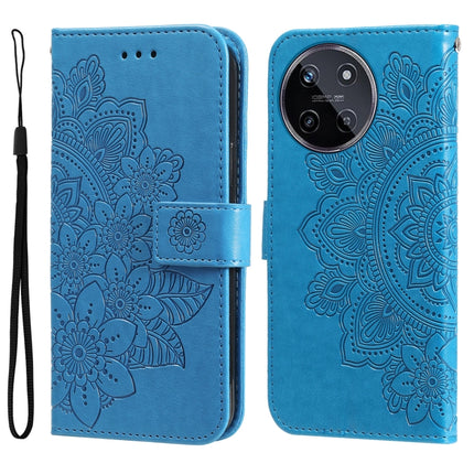 Seven-petal Flowers Embossing Leather Phone Case, For Realme 12 Pro+, For Realme C67 4G Global, For Realme C67 / 11 5G Taiwan Version, For Realme 11 4G Global