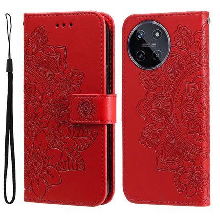 Seven-petal Flowers Embossing Leather Phone Case, For Realme 12 Pro+, For Realme C67 4G Global, For Realme C67 / 11 5G Taiwan Version, For Realme 11 4G Global