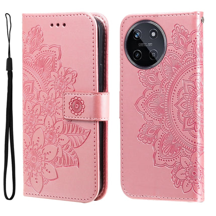 Seven-petal Flowers Embossing Leather Phone Case, For Realme 12 Pro+, For Realme C67 4G Global, For Realme C67 / 11 5G Taiwan Version, For Realme 11 4G Global