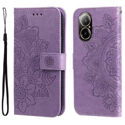 Seven-petal Flowers Embossing Leather Phone Case, For Realme 12 Pro+, For Realme C67 4G Global, For Realme C67 / 11 5G Taiwan Version, For Realme 11 4G Global