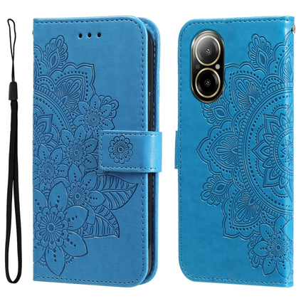 Seven-petal Flowers Embossing Leather Phone Case, For Realme 12 Pro+, For Realme C67 4G Global, For Realme C67 / 11 5G Taiwan Version, For Realme 11 4G Global