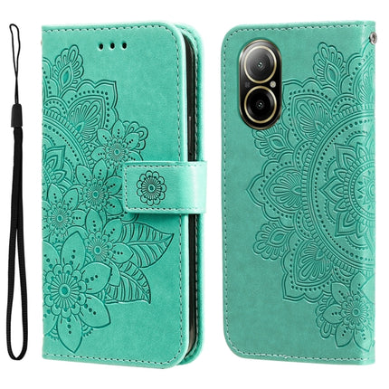 Seven-petal Flowers Embossing Leather Phone Case, For Realme 12 Pro+, For Realme C67 4G Global, For Realme C67 / 11 5G Taiwan Version, For Realme 11 4G Global