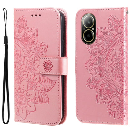 Seven-petal Flowers Embossing Leather Phone Case, For Realme 12 Pro+, For Realme C67 4G Global, For Realme C67 / 11 5G Taiwan Version, For Realme 11 4G Global