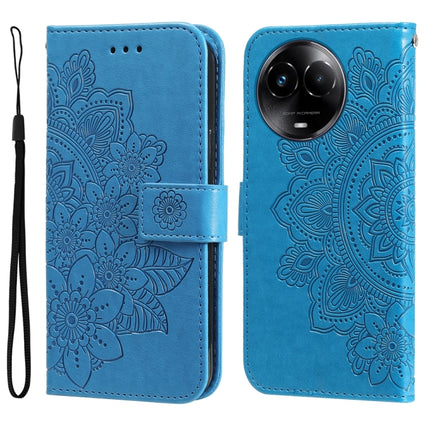Seven-petal Flowers Embossing Leather Phone Case, For Realme 12 Pro+, For Realme C67 4G Global, For Realme C67 / 11 5G Taiwan Version, For Realme 11 4G Global