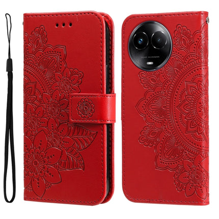 Seven-petal Flowers Embossing Leather Phone Case, For Realme 12 Pro+, For Realme C67 4G Global, For Realme C67 / 11 5G Taiwan Version, For Realme 11 4G Global