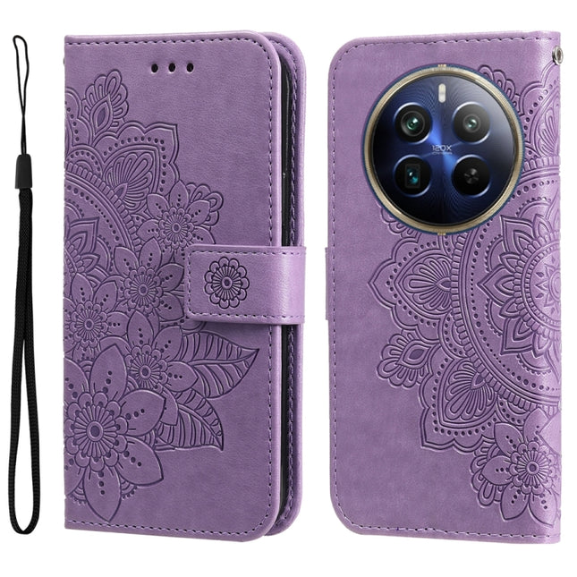 Seven-petal Flowers Embossing Leather Phone Case, For Realme C67 / 11 5G Taiwan Version, For Realme 11 4G Global, For Realme C53 / Narzo N53, For Realme 11