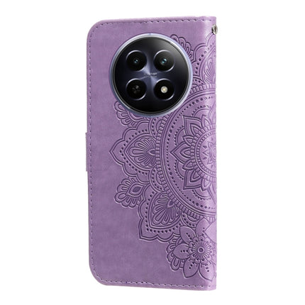 Seven-petal Flowers Embossing Leather Phone Case, For Realme 12 5G, For Realme 12+, For Realme 12 Pro+, For Realme C67 4G Global