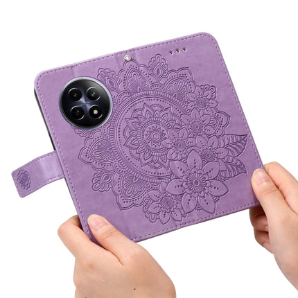Seven-petal Flowers Embossing Leather Phone Case, For Realme 12 5G, For Realme 12+, For Realme 12 Pro+, For Realme C67 4G Global