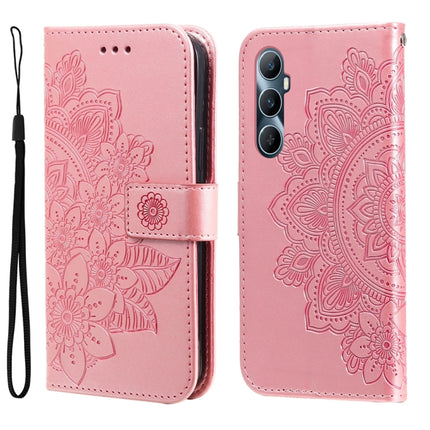 Seven-petal Flowers Embossing Leather Phone Case, For Realme 11 Pro / 11 Pro+, For Realme C65 4G, For Realme GT Neo 5 5G / GT3, For Realme C55