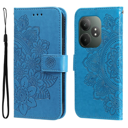 Seven-petal Flowers Embossing Leather Phone Case, For Realme 13+, For Realme 13 Pro / 13 Pro+ / P1 Pro Global, For Realme GT 6 / GT Neo6 SE, For Realme C63 / C61  / Note 60