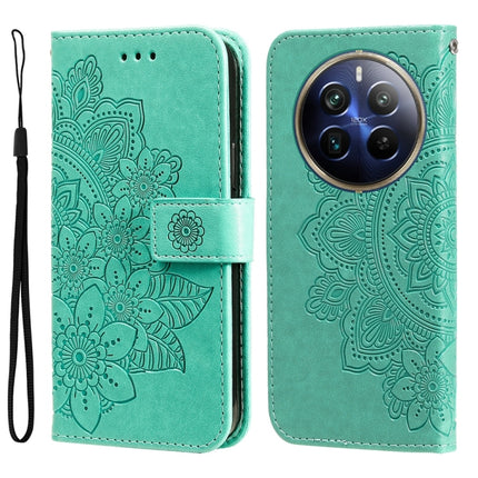 Seven-petal Flowers Embossing Leather Phone Case, For Realme 14 Pro Global, For Realme GT 7 Pro, For Realme 13+, For Realme 13 Pro / 13 Pro+ / P1 Pro Global