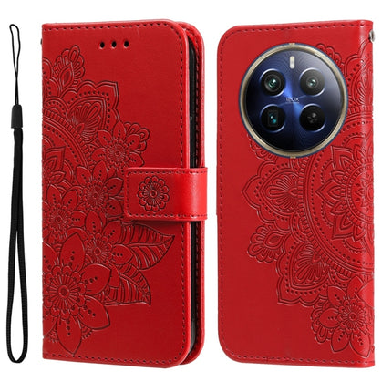 Seven-petal Flowers Embossing Leather Phone Case, For Realme 14 Pro Global, For Realme GT 7 Pro, For Realme 13+, For Realme 13 Pro / 13 Pro+ / P1 Pro Global