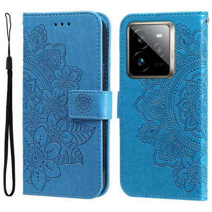 Seven-petal Flowers Embossing Leather Phone Case, For Realme 14 Pro Global, For Realme GT 7 Pro, For Realme 13+, For Realme 13 Pro / 13 Pro+ / P1 Pro Global