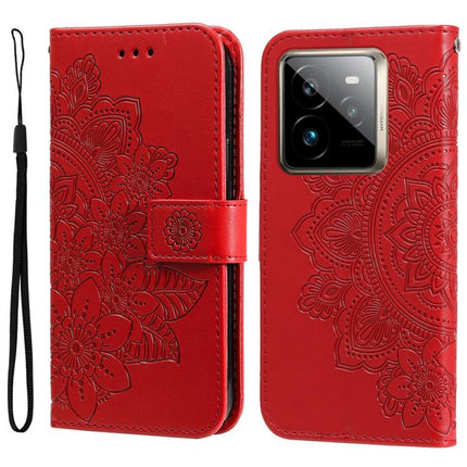 Seven-petal Flowers Embossing Leather Phone Case, For Realme 14 Pro Global, For Realme GT 7 Pro, For Realme 13+, For Realme 13 Pro / 13 Pro+ / P1 Pro Global