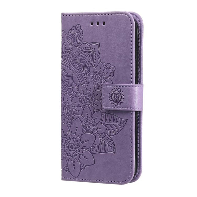 Seven-petal Flowers Embossing Leather Phone Case, For Realme 14 Pro Global, For Realme GT 7 Pro, For Realme 13+, For Realme 13 Pro / 13 Pro+ / P1 Pro Global