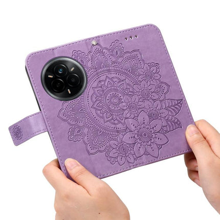 Seven-petal Flowers Embossing Leather Phone Case, For Realme 14 Pro Global, For Realme GT 7 Pro, For Realme 13+, For Realme 13 Pro / 13 Pro+ / P1 Pro Global