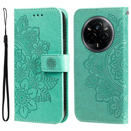 Seven-petal Flowers Embossing Leather Phone Case, For Realme 14 Pro Global, For Realme GT 7 Pro, For Realme 13+, For Realme 13 Pro / 13 Pro+ / P1 Pro Global