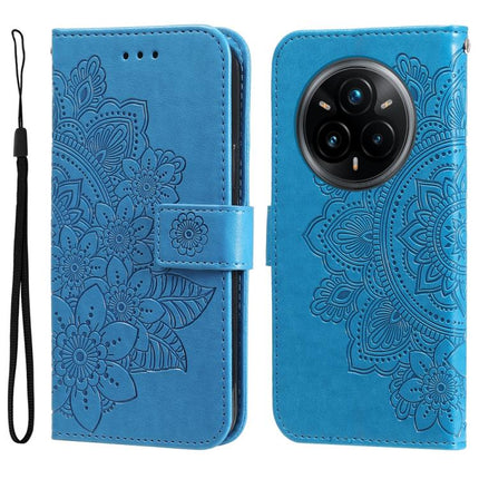 Seven-petal Flowers Embossing Leather Phone Case, For Realme 15 5G / Realme 15 Pro 5G, For Realme C71 4G / C75 4G / 5G / 14x, For Realme 14 Global, For Realme 14 Pro+ Global