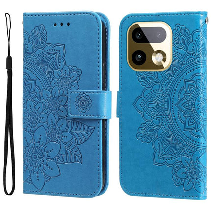 Seven-petal Flowers Embossing Leather Phone Case, For Realme 16 Pro+ 5G, For Realme 16 Pro 5G, For Realme 15x 5G India / Realme C85 5G, For Realme C85 Pro 4G