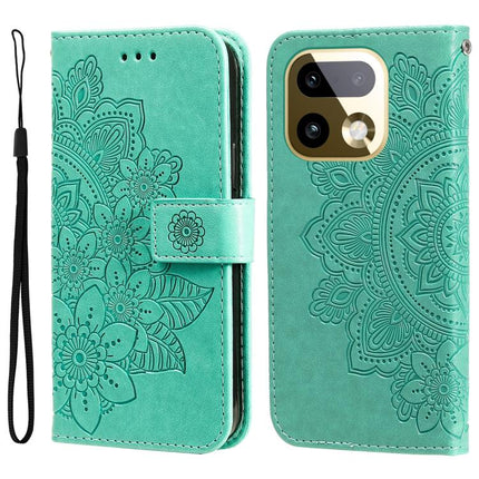 Seven-petal Flowers Embossing Leather Phone Case, For Realme 16 Pro+ 5G, For Realme 16 Pro 5G, For Realme 15x 5G India / Realme C85 5G, For Realme C85 Pro 4G