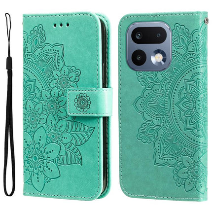 Seven-petal Flowers Embossing Leather Phone Case, For Realme 16 Pro+ 5G, For Realme 16 Pro 5G, For Realme 15x 5G India / Realme C85 5G, For Realme C85 Pro 4G