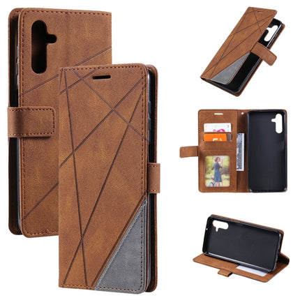 Skin Feel Splicing Leather Phone Case