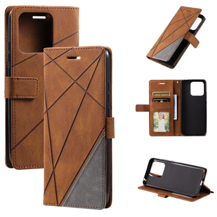 Skin Feel Splicing Leather Phone Case
