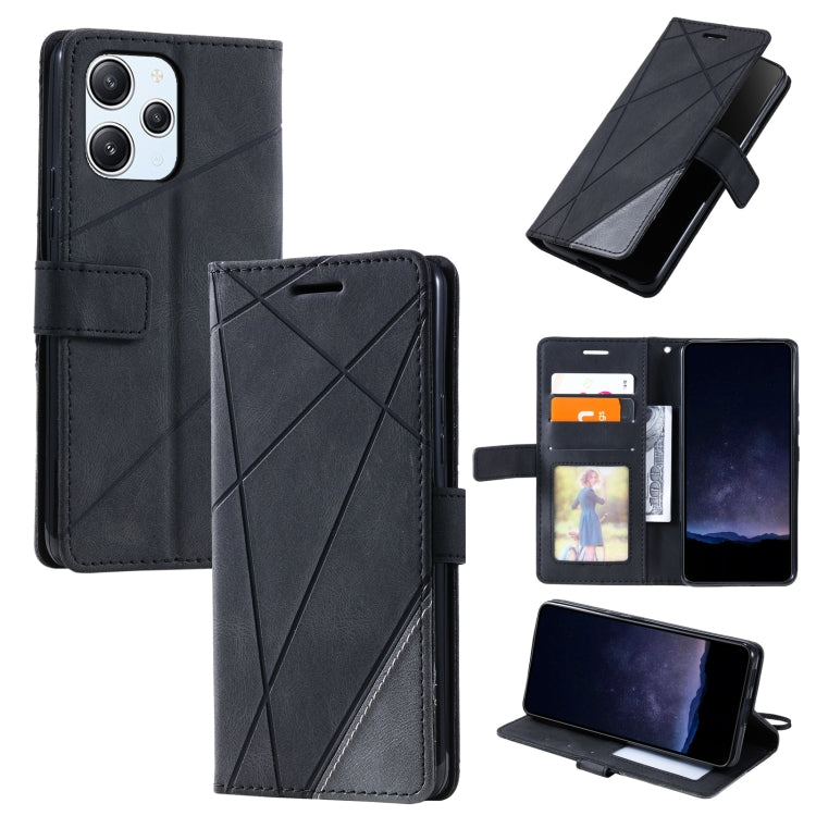 Skin Feel Splicing Leather Phone Case