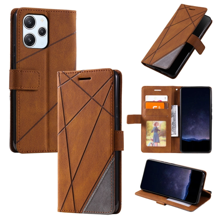 Skin Feel Splicing Leather Phone Case