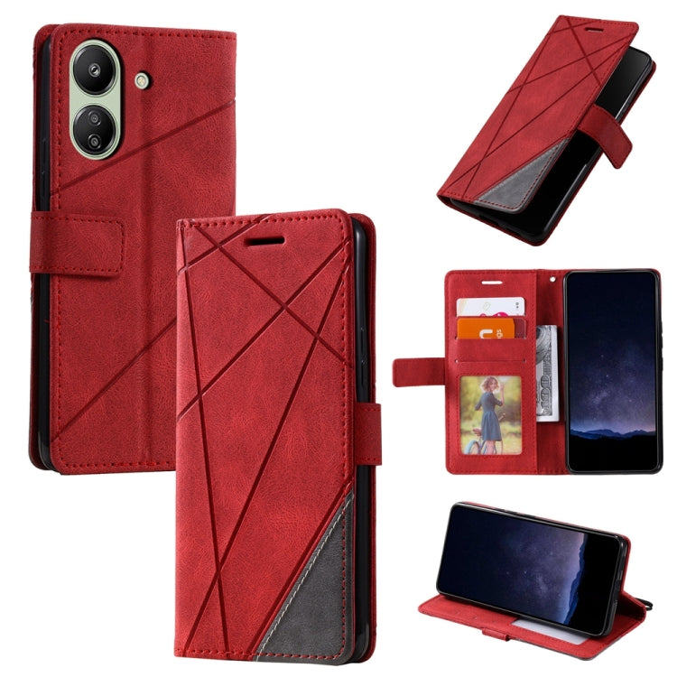 Skin Feel Splicing Leather Phone Case