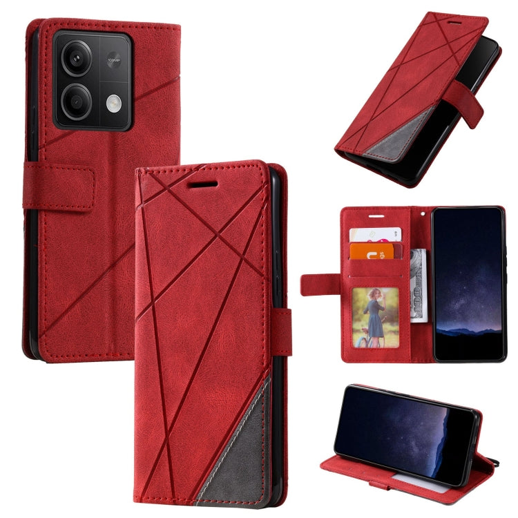 Skin Feel Splicing Leather Phone Case