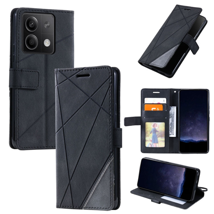 Skin Feel Splicing Leather Phone Case