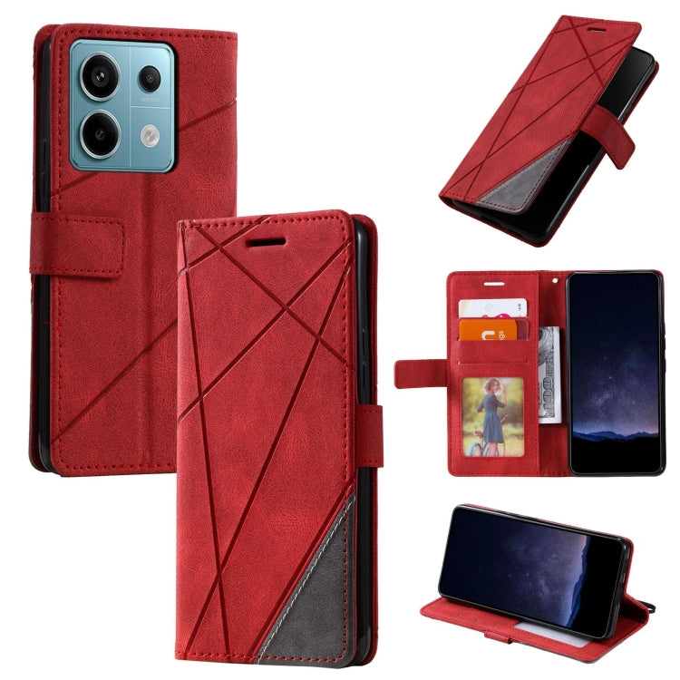 Skin Feel Splicing Leather Phone Case