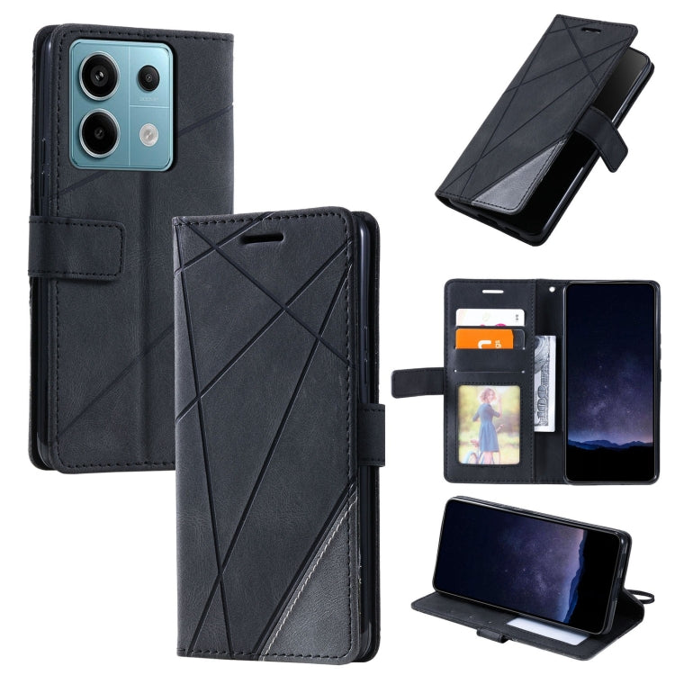 Skin Feel Splicing Leather Phone Case