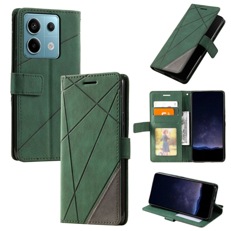 Skin Feel Splicing Leather Phone Case