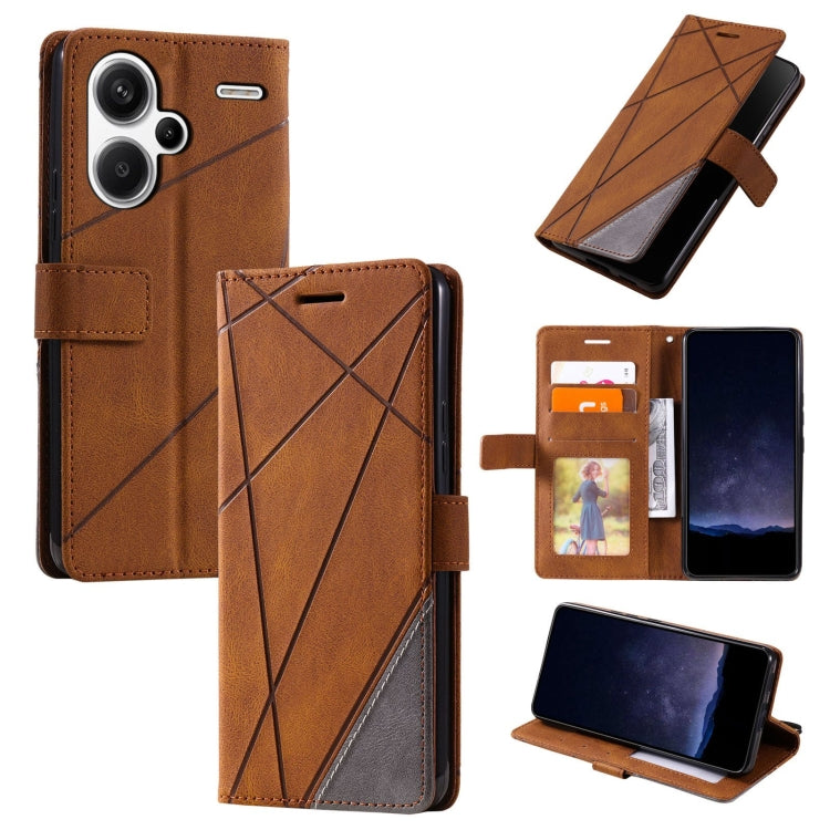 Skin Feel Splicing Leather Phone Case