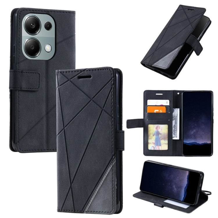 Skin Feel Splicing Leather Phone Case